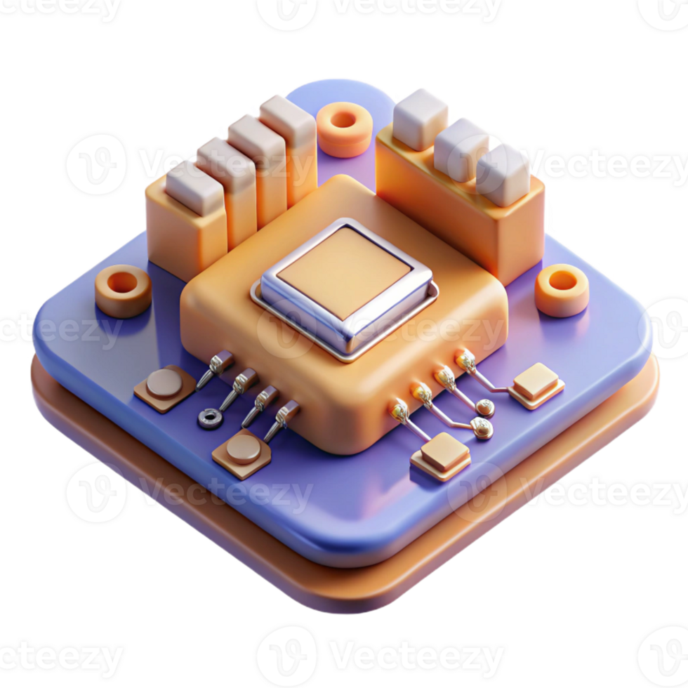 stunning minimalist A close-up of a computer motherboard, intricate circuitry, soft lighting, technical photography style authentic png