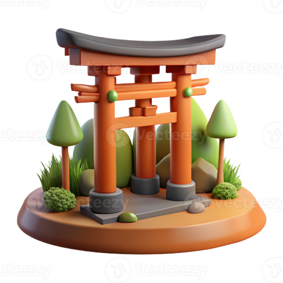 serene creative A Shinto shrine in a forest clearing, soft dappled light, serene, high resolution png