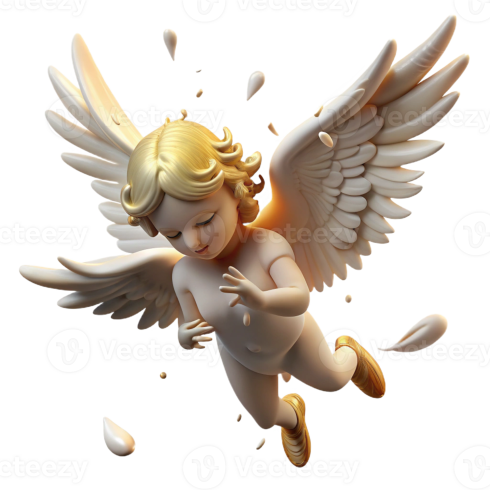 dramatic artistic A winged Icarus falling from the sky, feathers scattered, sunlight reflecting off the melting wax, Pre-Raphaelite style original png