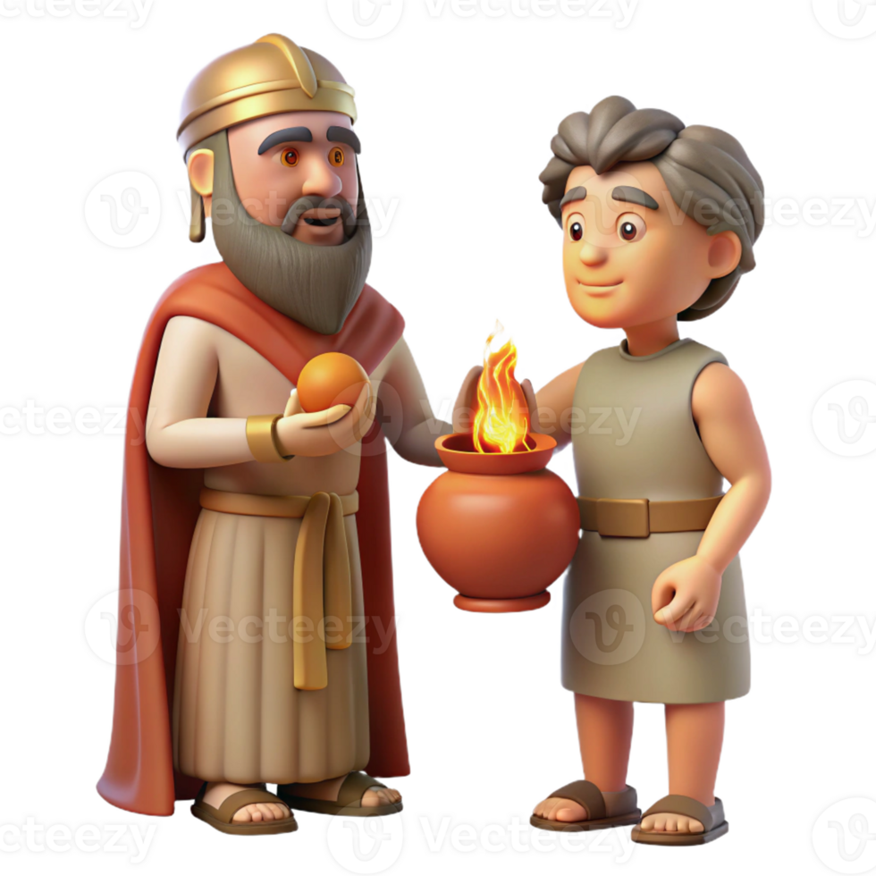 elegant vintage A wise Nestor advising Agamemnon, warm firelight, classical Greek vase painting style exclusive png