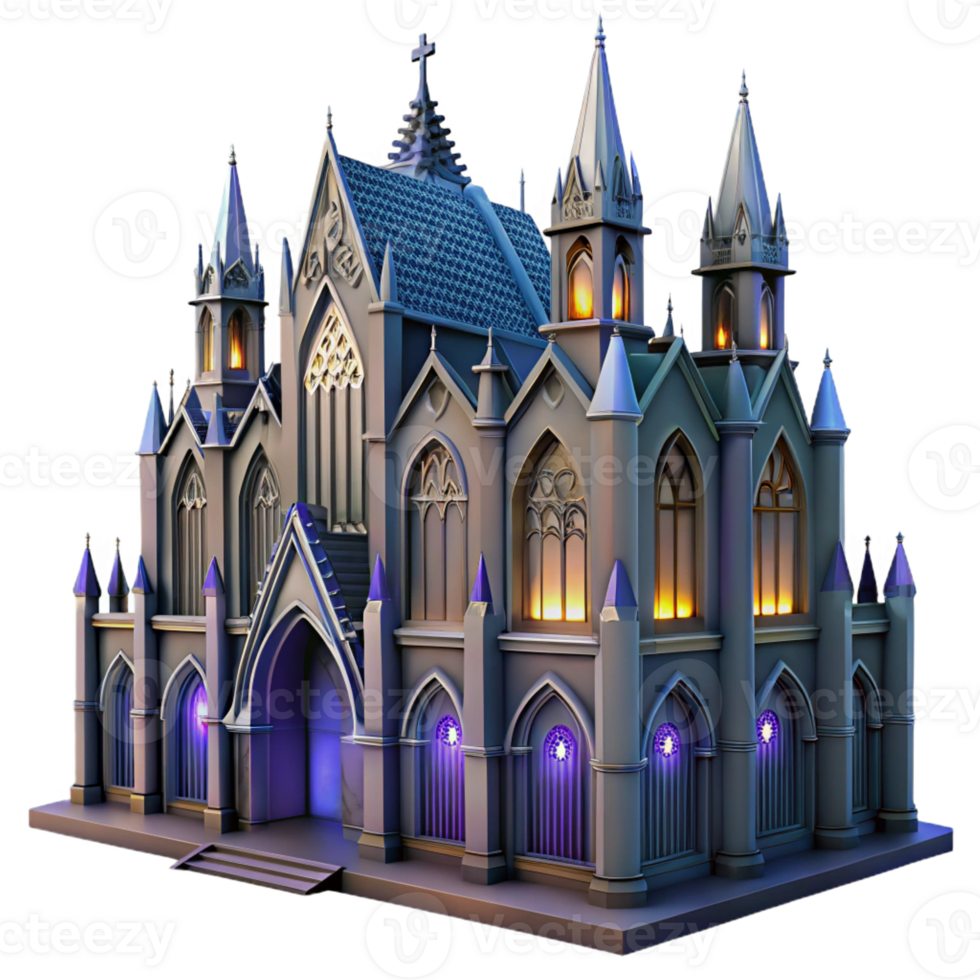 stunning classic A gothic cathedral, intricate stained glass, soaring arches, dim lighting, mysterious atmosphere exclusive png