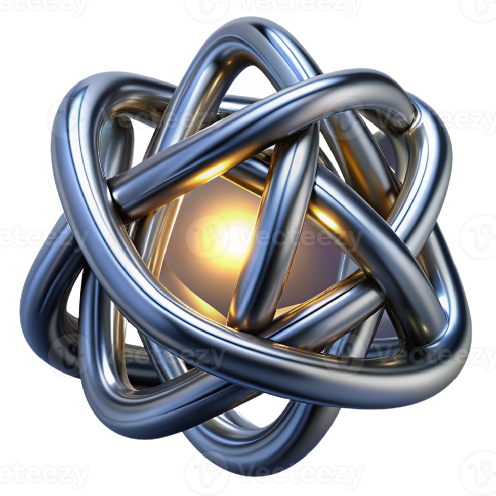 magnificent classic Intertwined metallic wires forming abstract shapes, illuminated by a single spotlight, industrial design aesthetic exclusive png