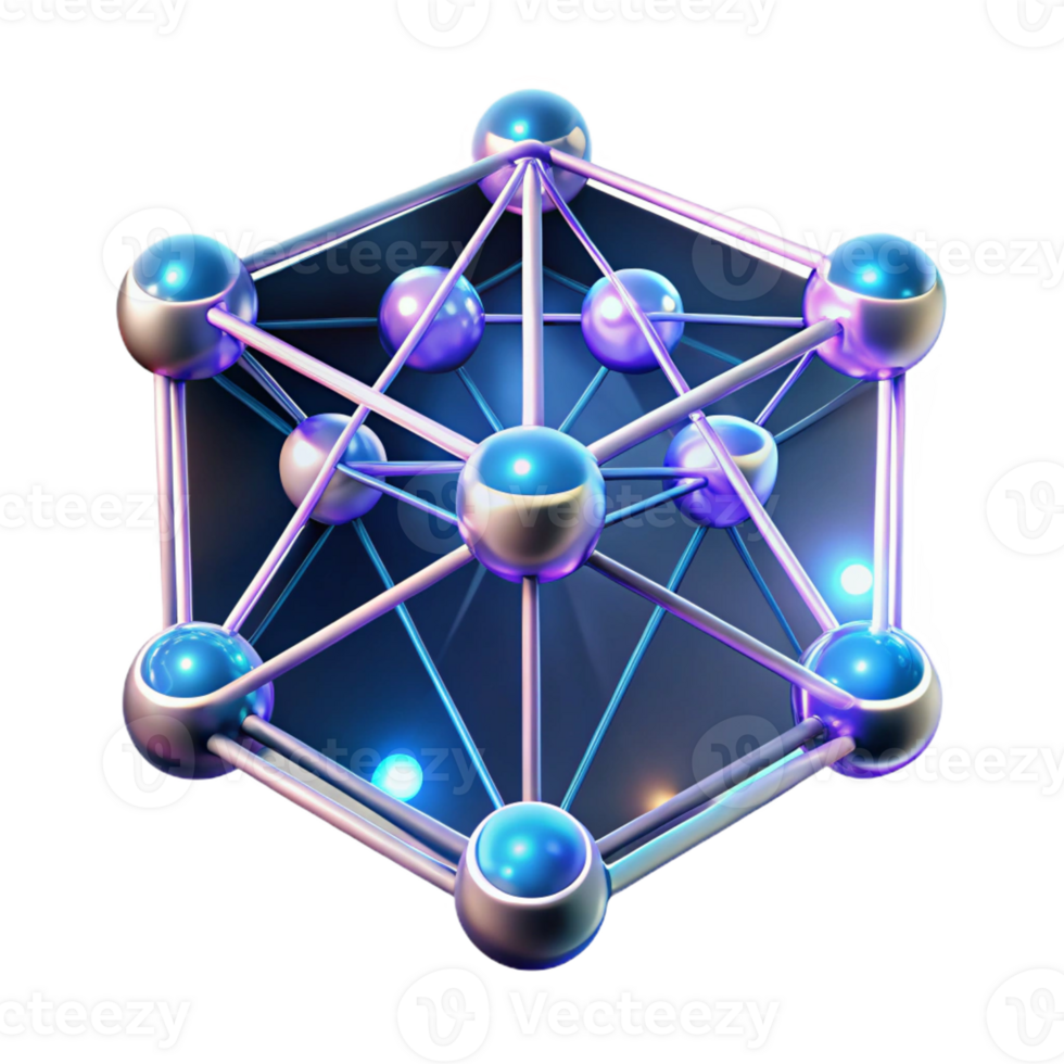 stunning vintage A network of glowing nodes and connections, futuristic data visualization, dark background with neon accents exclusive png