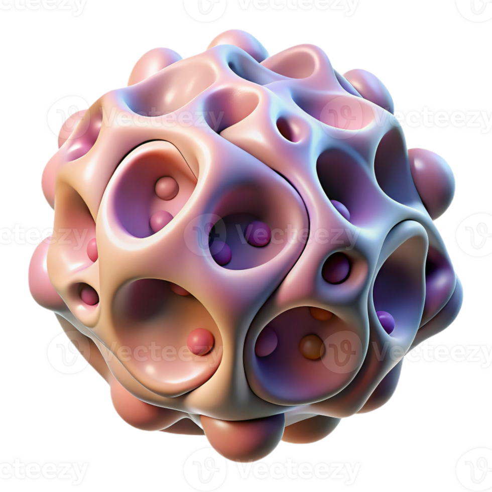 wonderful minimalist Organic shapes resembling cellular structures, microscopic detail, bio-art style, soft lighting 4K png