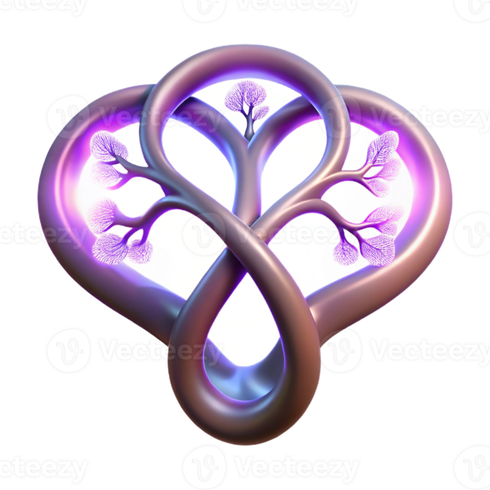 magnificent classic A fractal tree branching into infinity, glowing with an inner light, mathematical art, dark background detailed png