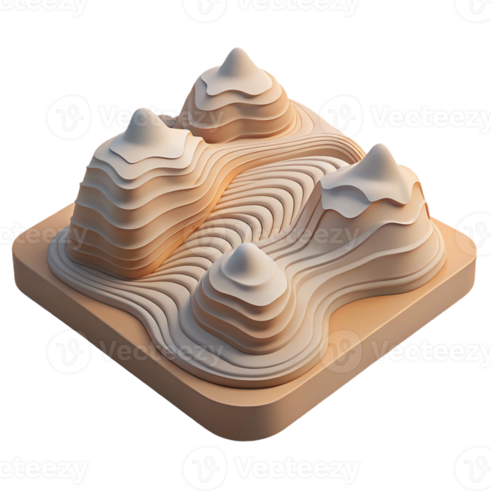 impressive creative Topographic lines forming abstract landscapes, minimalist style, neutral colors, soft lighting high resolution png