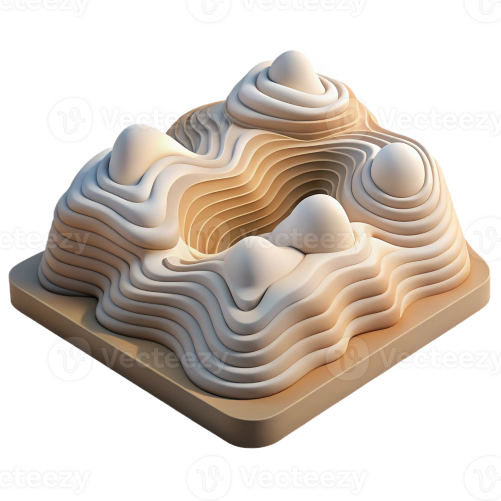 extraordinary artistic Topographic lines forming abstract landscapes, minimalist style, neutral colors, soft lighting detailed png