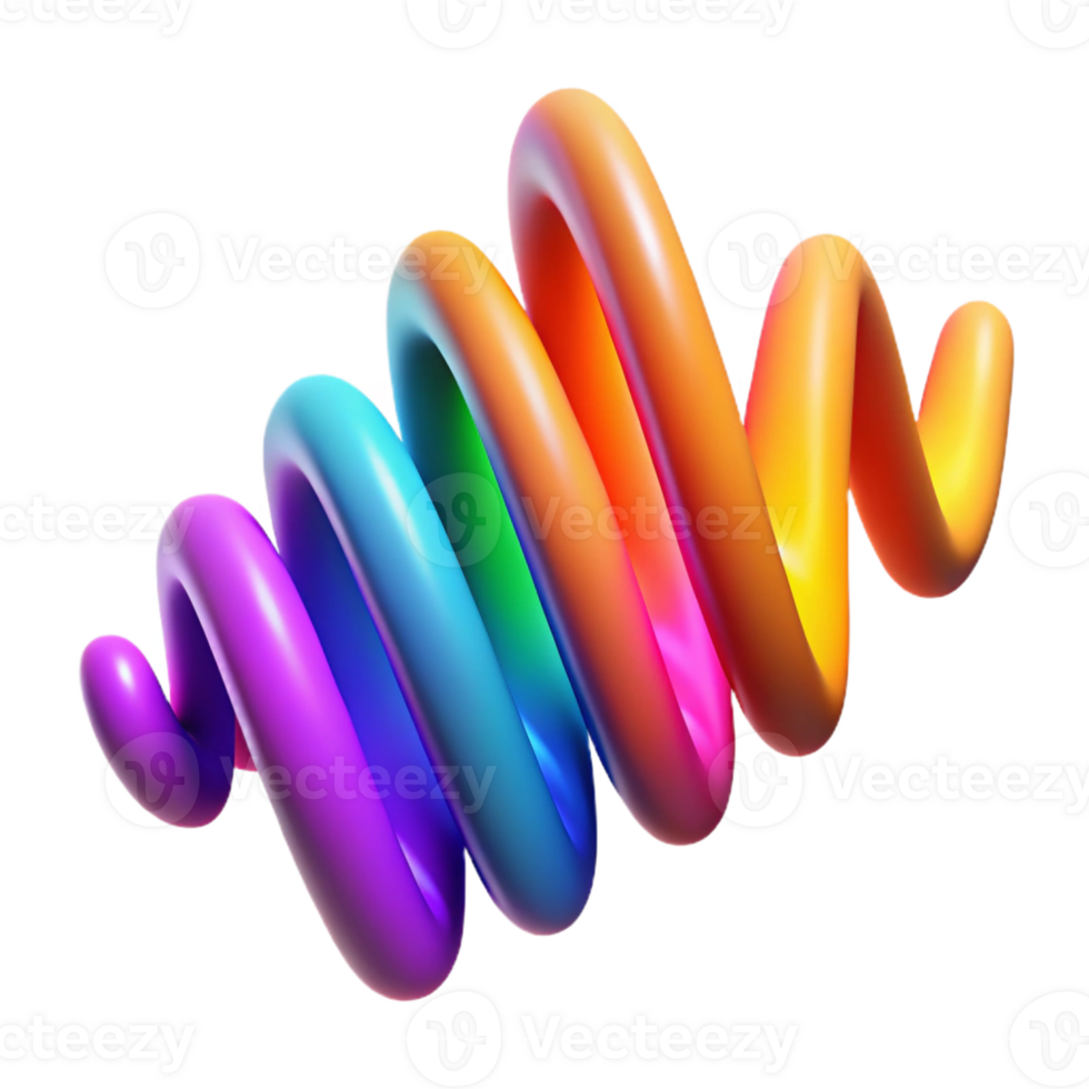 dramatic abstract A digital representation of sound waves, vibrant colors, dynamic movement premium png