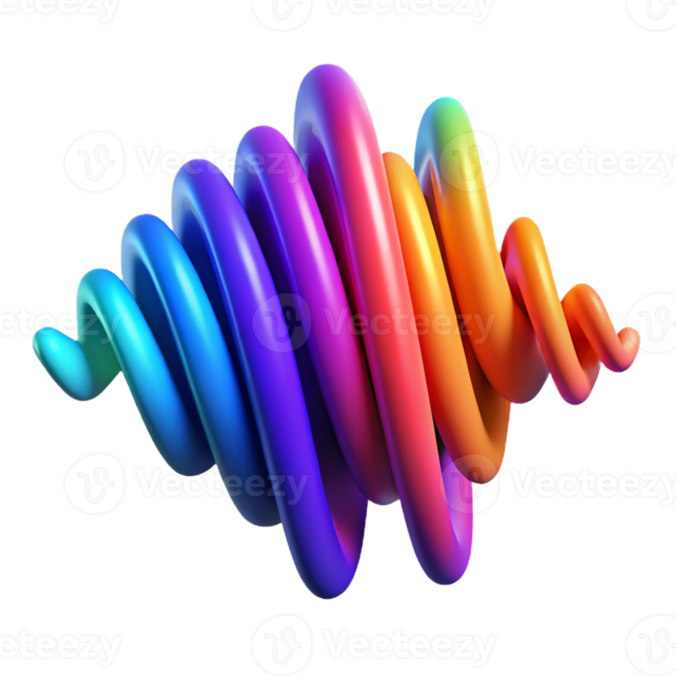 magnificent creative A digital representation of sound waves, vibrant colors, dynamic movement exclusive png