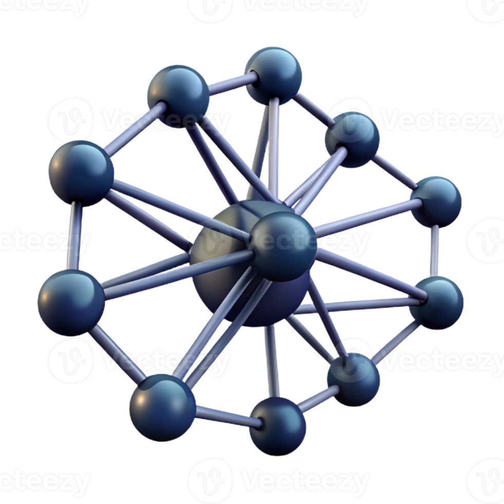 dramatic abstract A network of interconnected neurons, neuroscience visualization, dark background 4K png