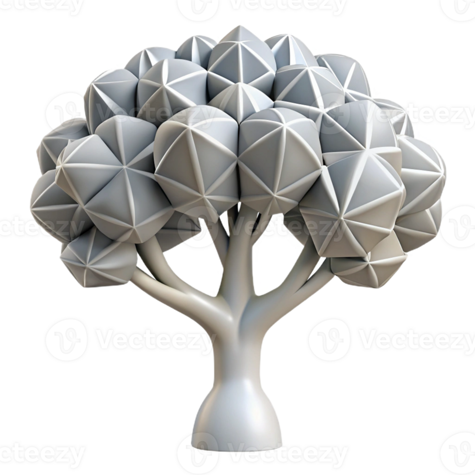 beautiful contemporary A digital rendering of a fractal tree, mathematical art, monochrome palette genuine png
