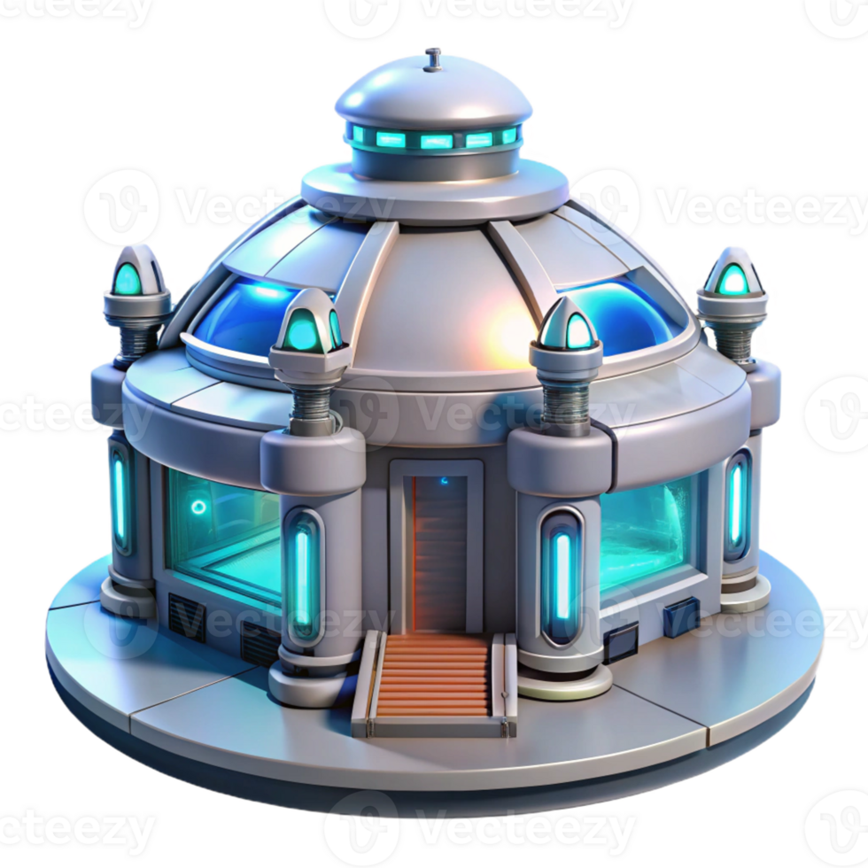 elegant rustic A futuristic research facility with glowing lights and clean lines, sterile atmosphere, sci-fi style, wide angle lens professional png