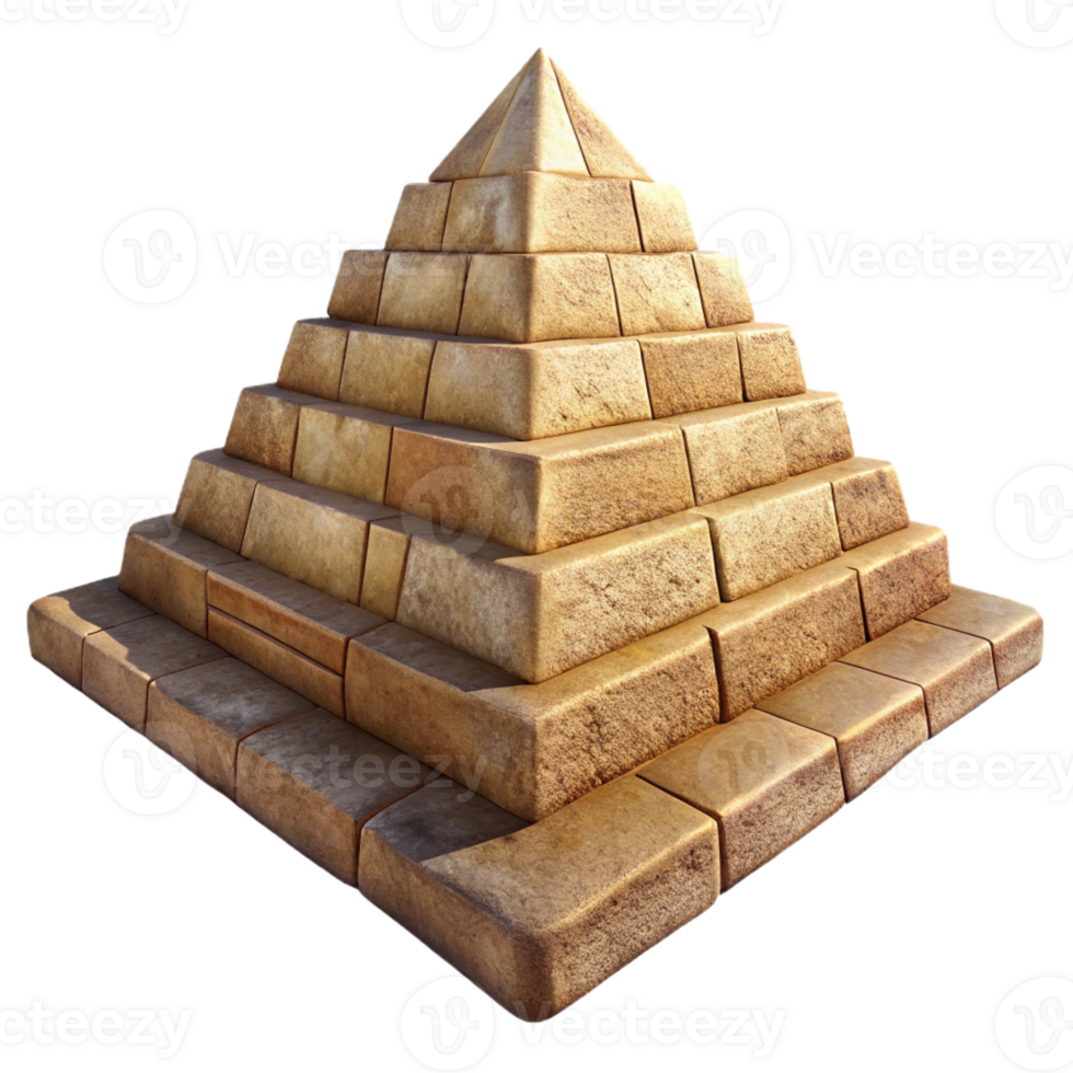 wonderful modern An ancient Egyptian pyramid, weathered stone, harsh sunlight, historical accuracy, wide angle lens high resolution png
