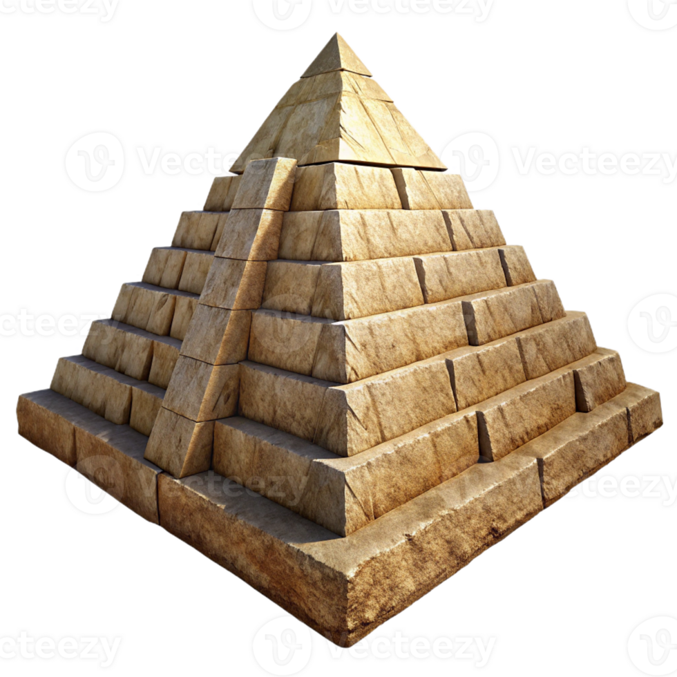 impressive creative An ancient Egyptian pyramid, weathered stone, harsh sunlight, historical accuracy, wide angle lens detailed png