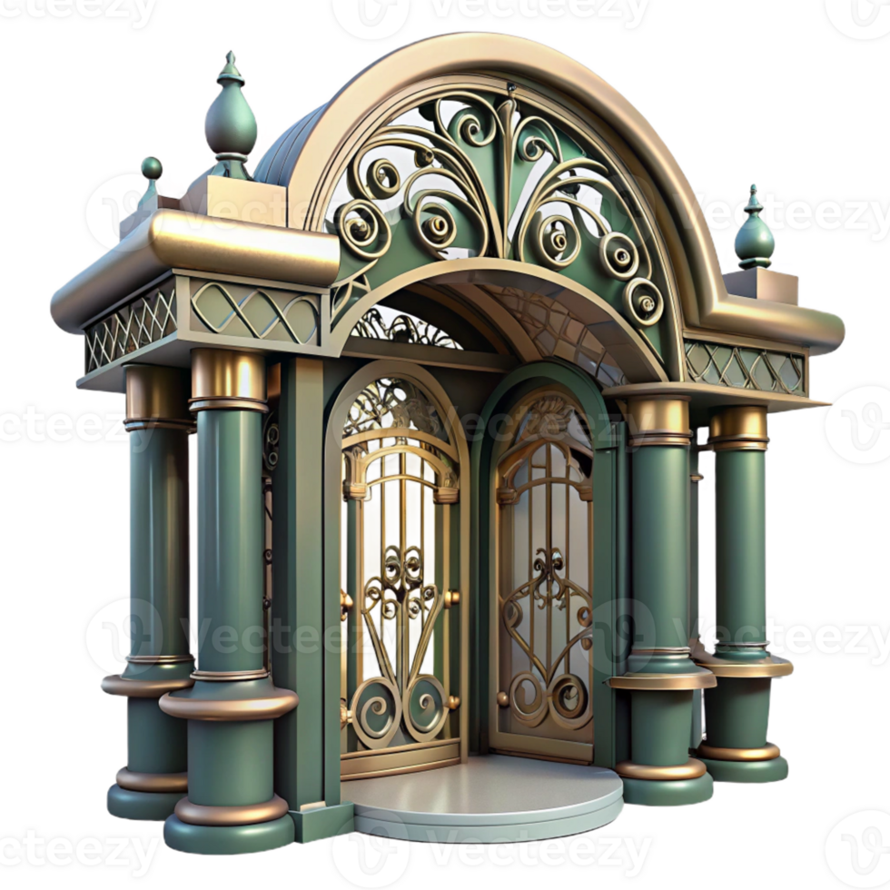 vibrant classic Art Nouveau metro station entrance, ornate ironwork, floral motifs, soft lighting, vintage aesthetic exclusive png