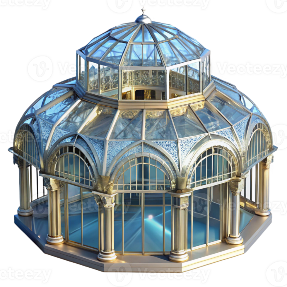 wonderful traditional Crystal palace, intricate glass structure, refracted light, ethereal atmosphere, delicate details high resolution png