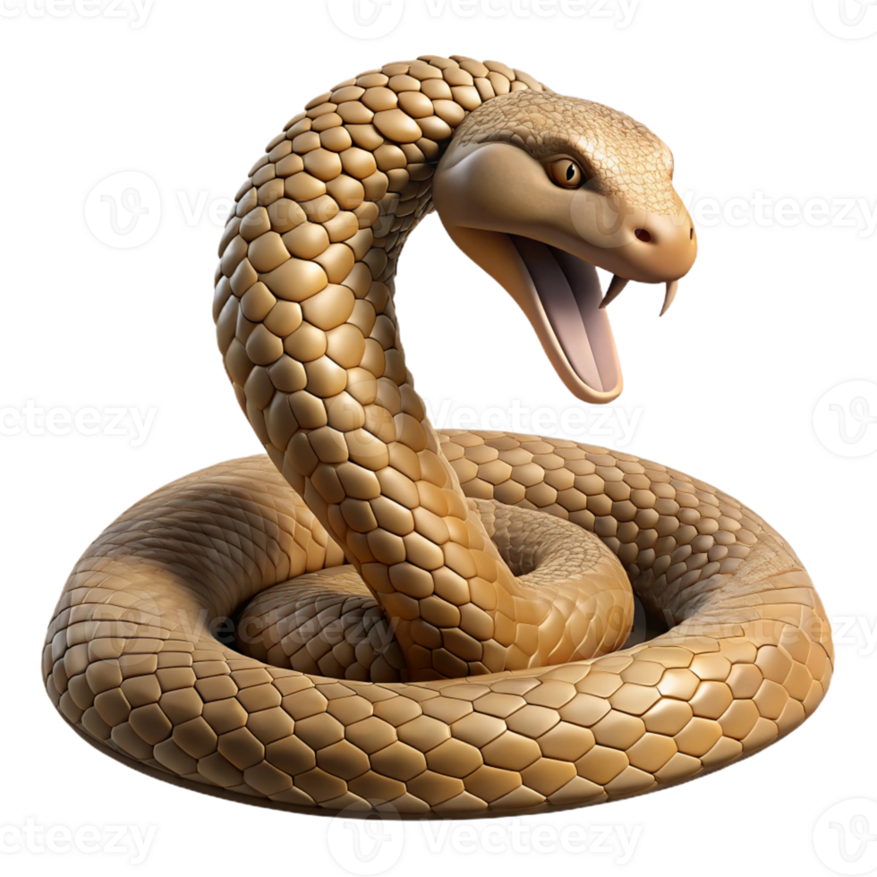 stunning modern A coiled rattlesnake ready to strike, desert setting, tense atmosphere, detailed scales, nature photography style high quality png