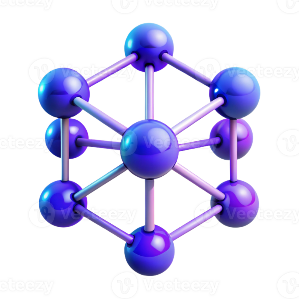wonderful creative A network of interconnected nodes pulsating with energy, dynamic lighting shifting between blue and purple, abstract style high quality png