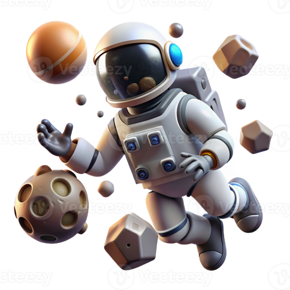 magnificent abstract A lone astronaut floating in space surrounded by technological debris, realistic lighting, space opera style exclusive png