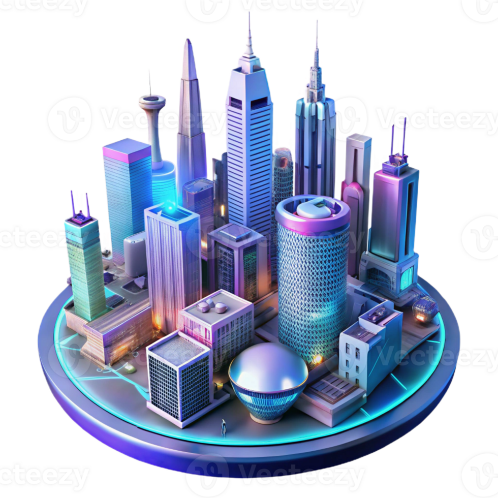 wonderful vintage A futuristic megacity with towering skyscrapers and flying vehicles, neon lights, cyberpunk, detailed png