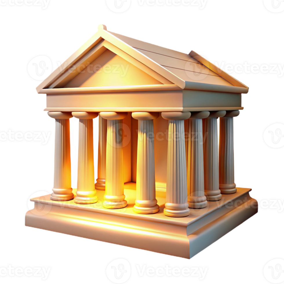 serene contemporary A crumbling ancient Greek temple with Doric columns, soft golden sunlight, classical, premium png