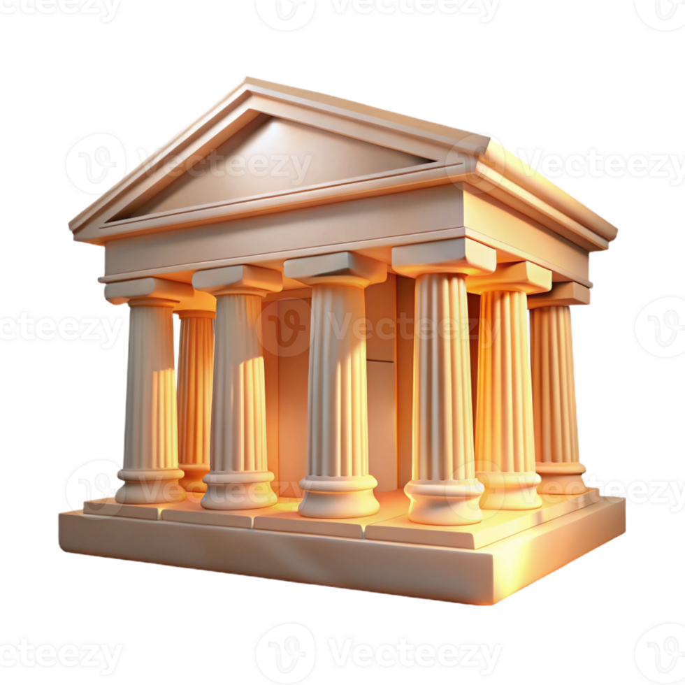 impressive modern A crumbling ancient Greek temple with Doric columns, soft golden sunlight, classical, exclusive png