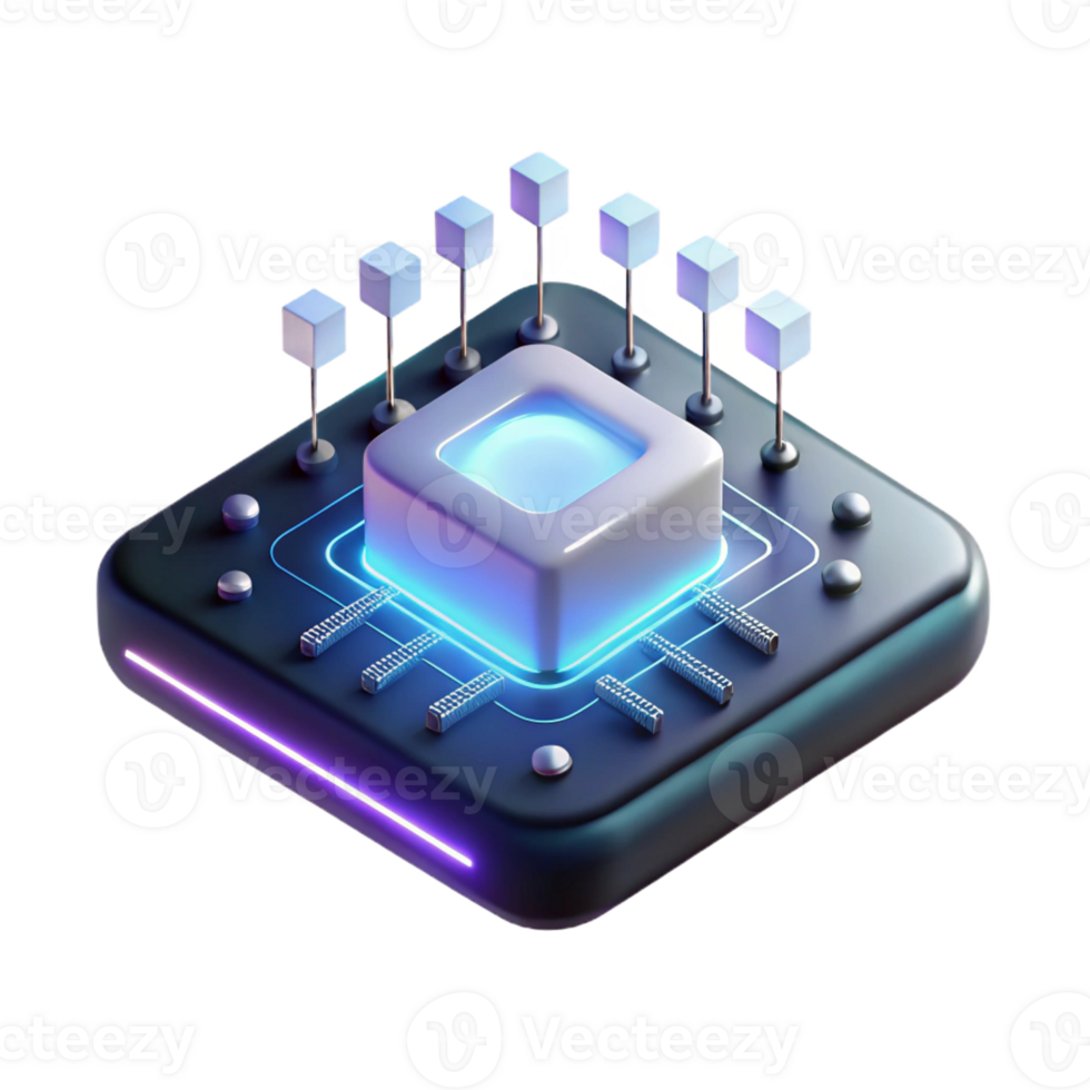 beautiful contemporary A single, glowing circuit board floating in a dark void, ethereal lighting, abstract style 4K png