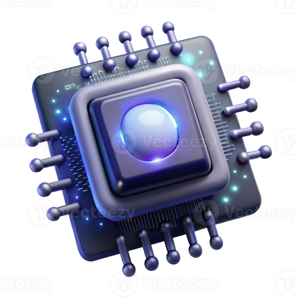 serene minimalist A single microchip floating in a dark void, radiating binary code as ethereal light, surreal style 4K png