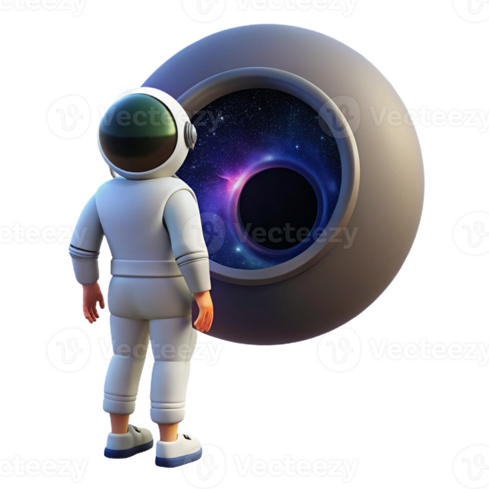 impressive rustic A lone astronaut gazing at a colossal black hole from the window of a spaceship, realistic style, cosmic horror lighting high resolution png