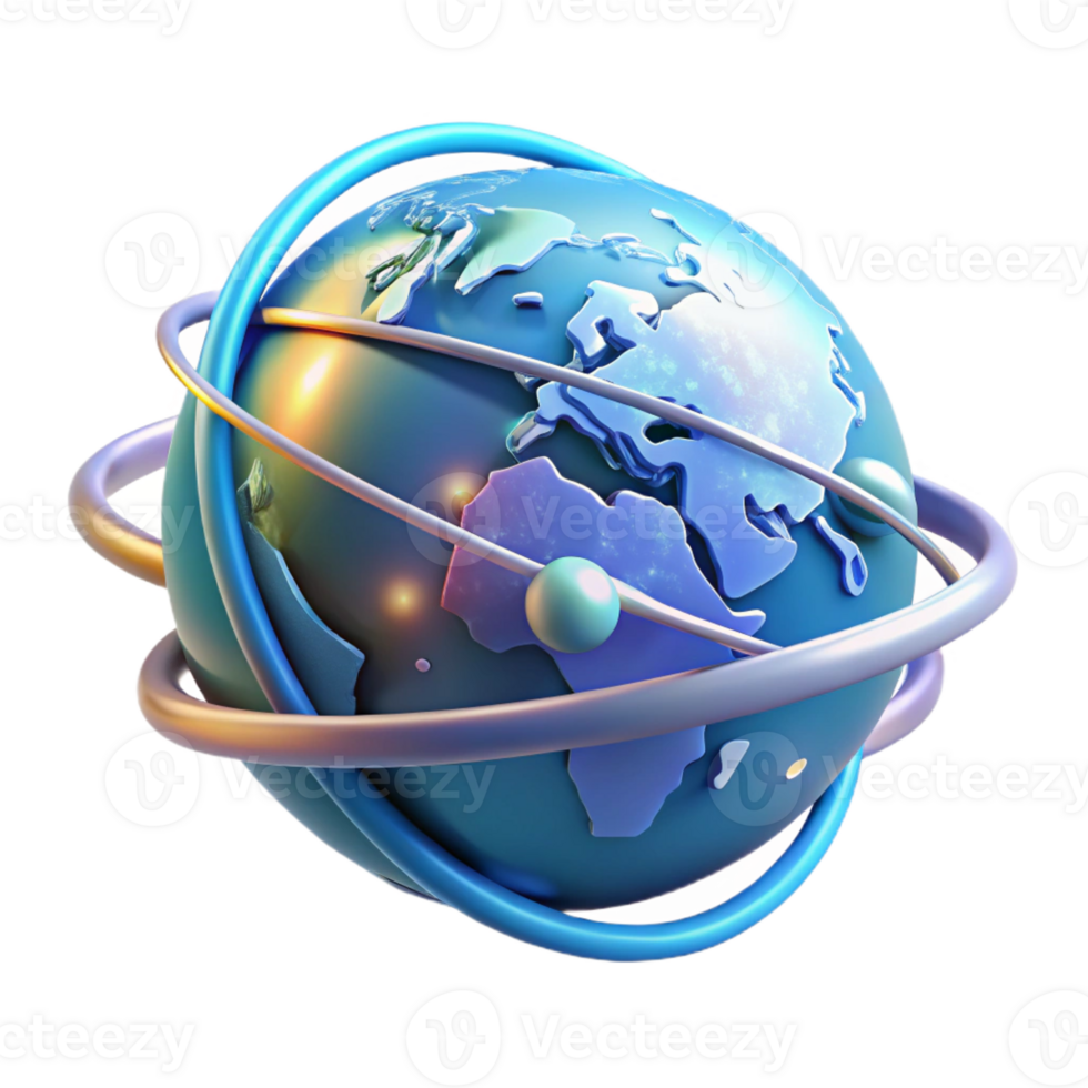 impressive rustic A holographic projection of the Earth, rotating slowly, data streams flowing around it, futuristic style high quality png