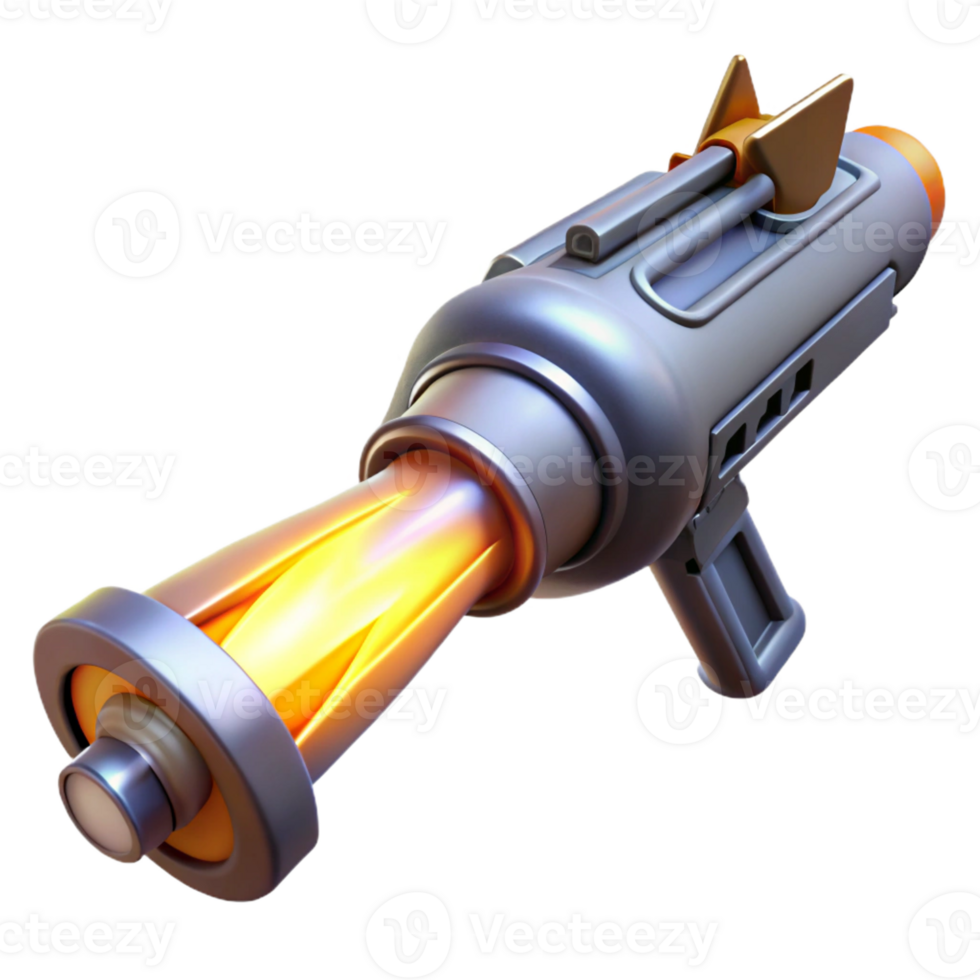 magnificent minimalist A futuristic weapon firing a beam of energy, bright flash of light, science fiction style authentic png