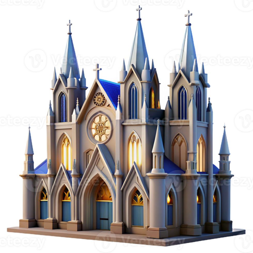 impressive minimalist A gothic cathedral, soaring arches, stained glass windows, dramatic lighting, religious iconography original png