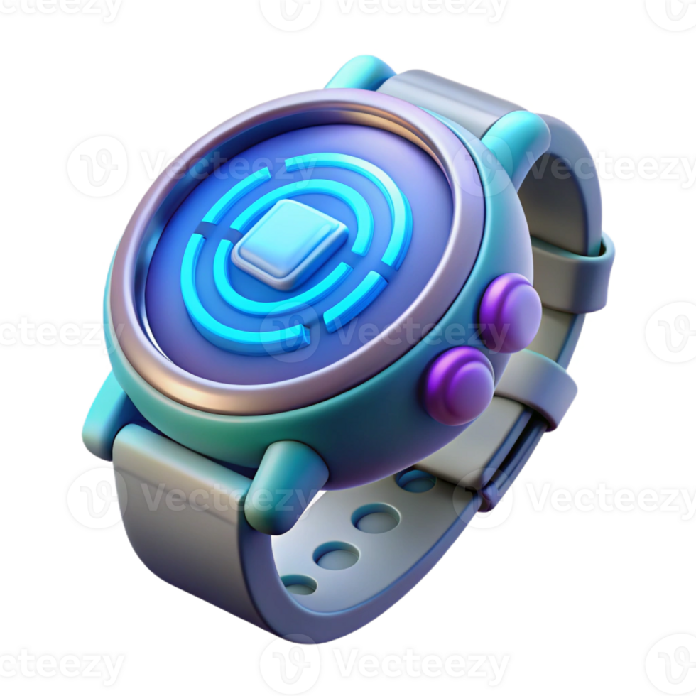 vibrant rustic A futuristic watch displaying holographic information, sleek design, close-up shot high resolution png