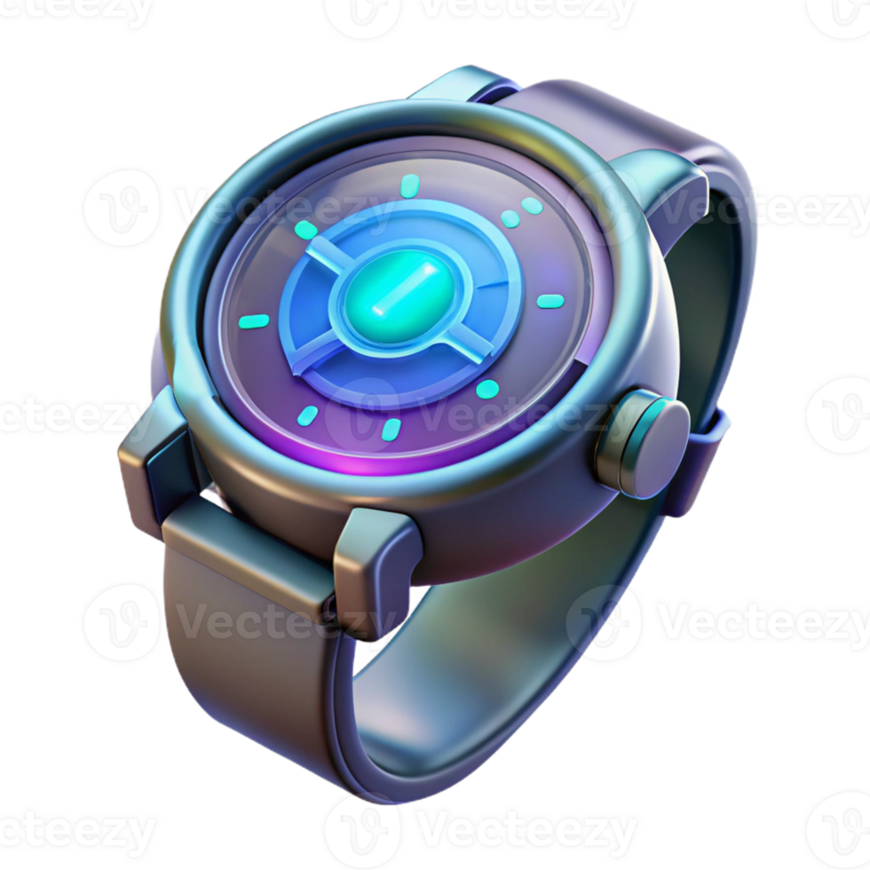impressive classic A futuristic watch displaying holographic information, sleek design, close-up shot high resolution png
