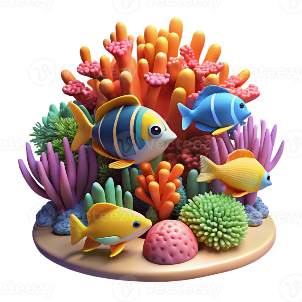 beautiful traditional A vibrant coral reef teeming with colorful fish, illuminated by underwater sunlight, in a photorealistic style with a wide angle lens high quality png