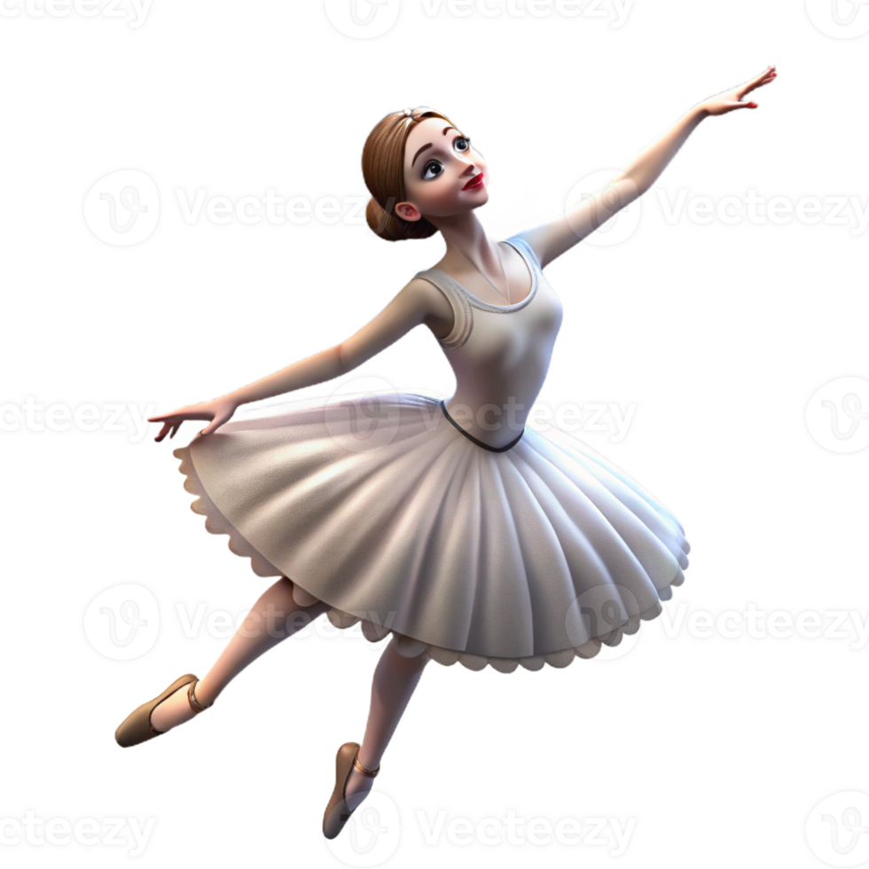 magnificent traditional Portrait of an elegant ballerina in a flowing tutu, dramatic spotlighting, classical ballet photography style genuine png