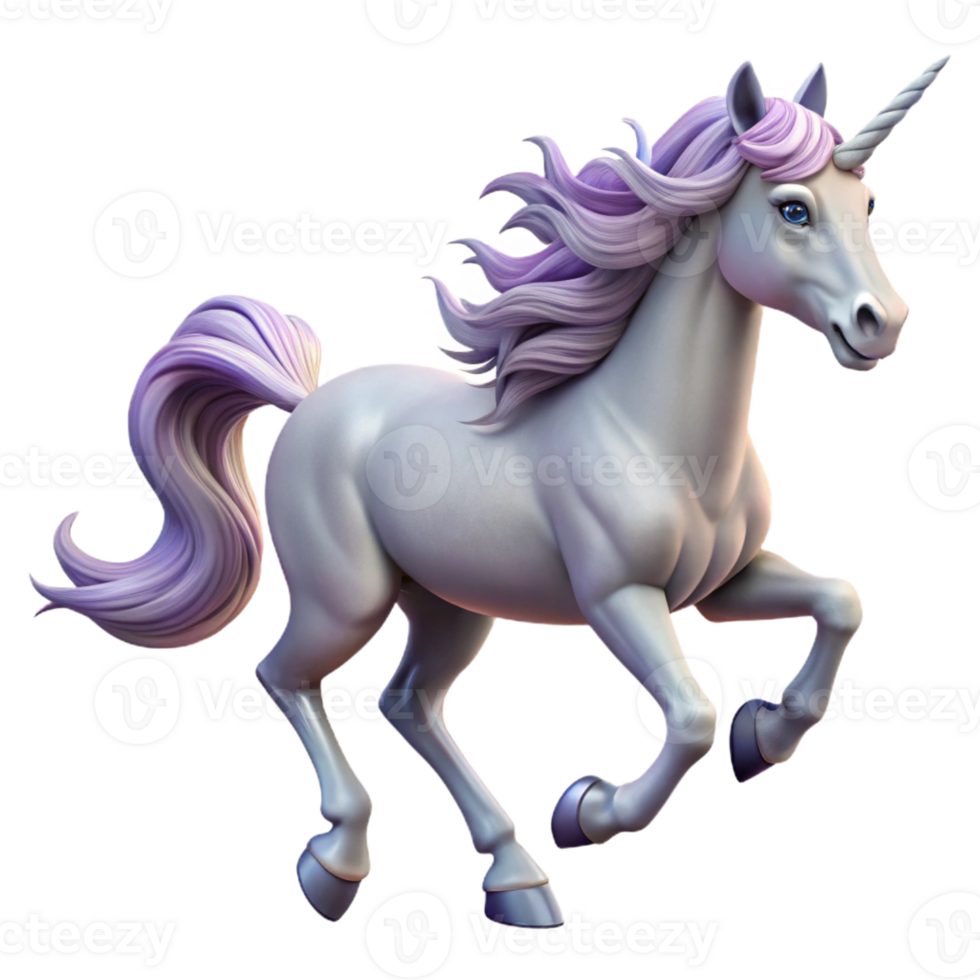 extraordinary modern A majestic unicorn galloping through a field of wildflowers, dynamic lighting, realistic style, flowing mane and tail original png