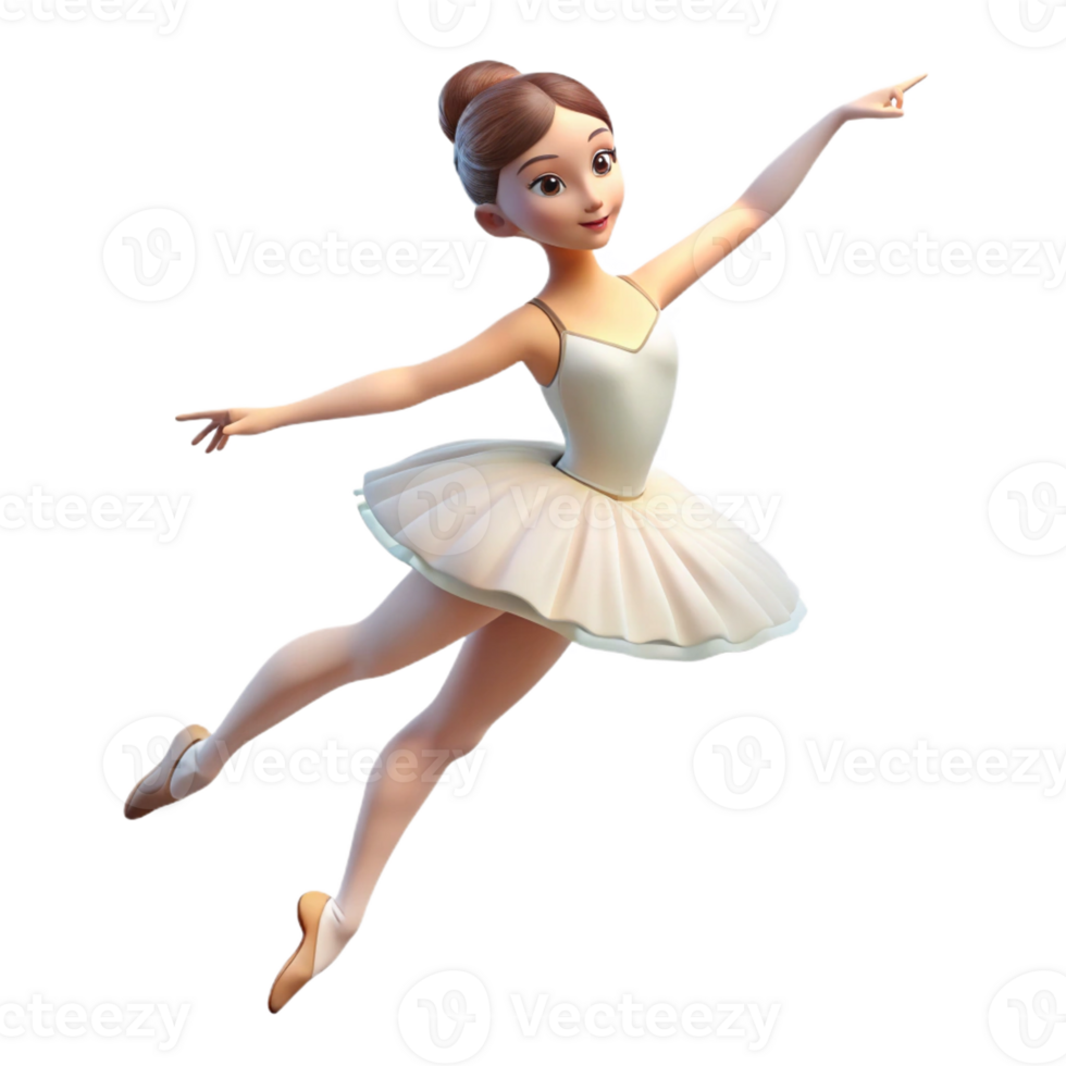 magnificent rustic A graceful ballerina in a white tutu, mid-leap, soft spotlight, impressionist style exclusive png