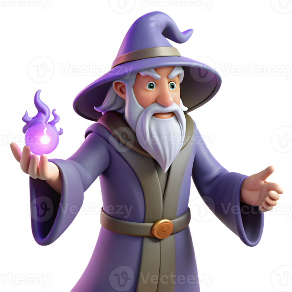 dramatic minimalist A wise old wizard casting a protective spell, soft magical lighting, Studio Ghibli style professional png