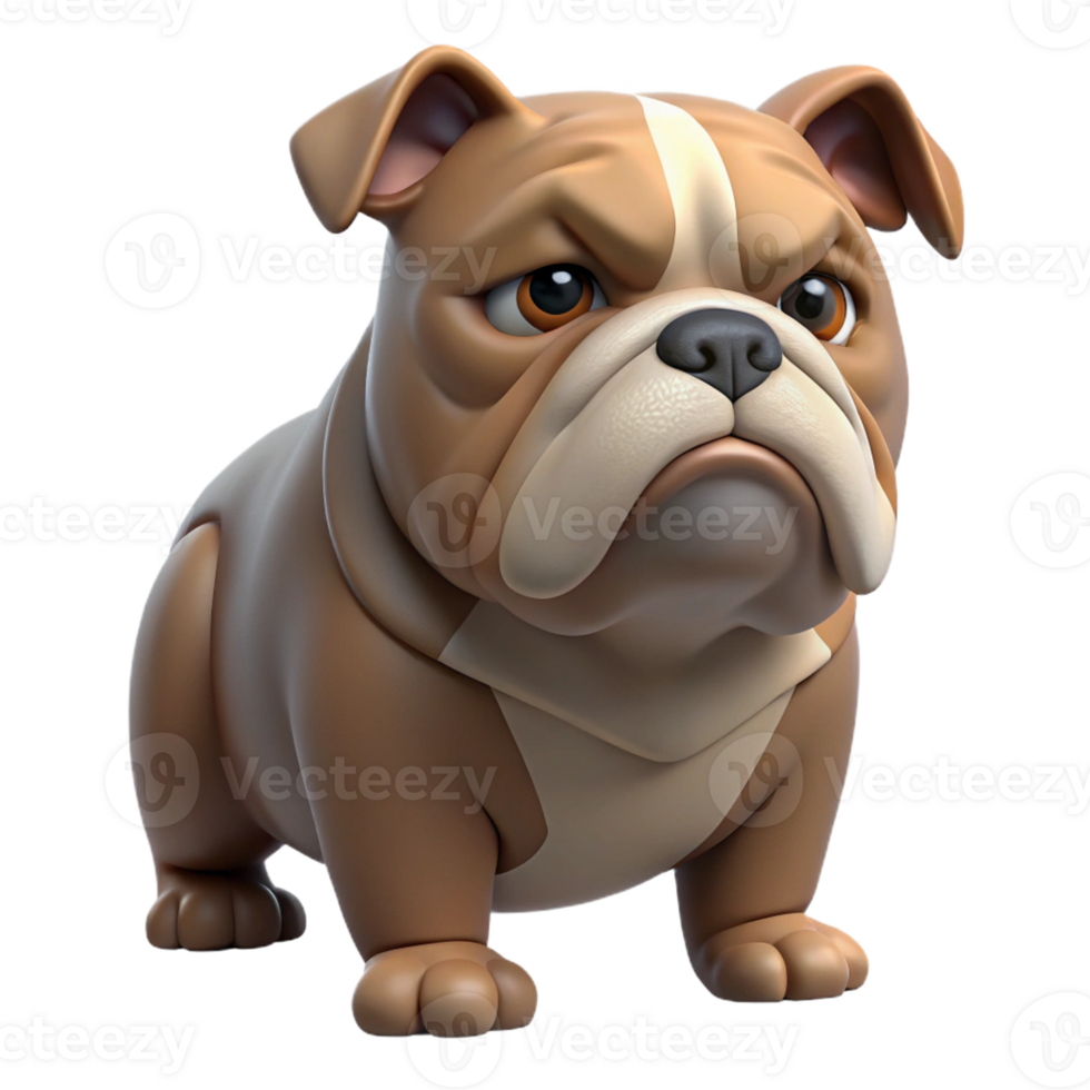 vibrant artistic A grumpy bulldog with wrinkled skin and a furrowed brow, studio lighting, realistic style 4K png