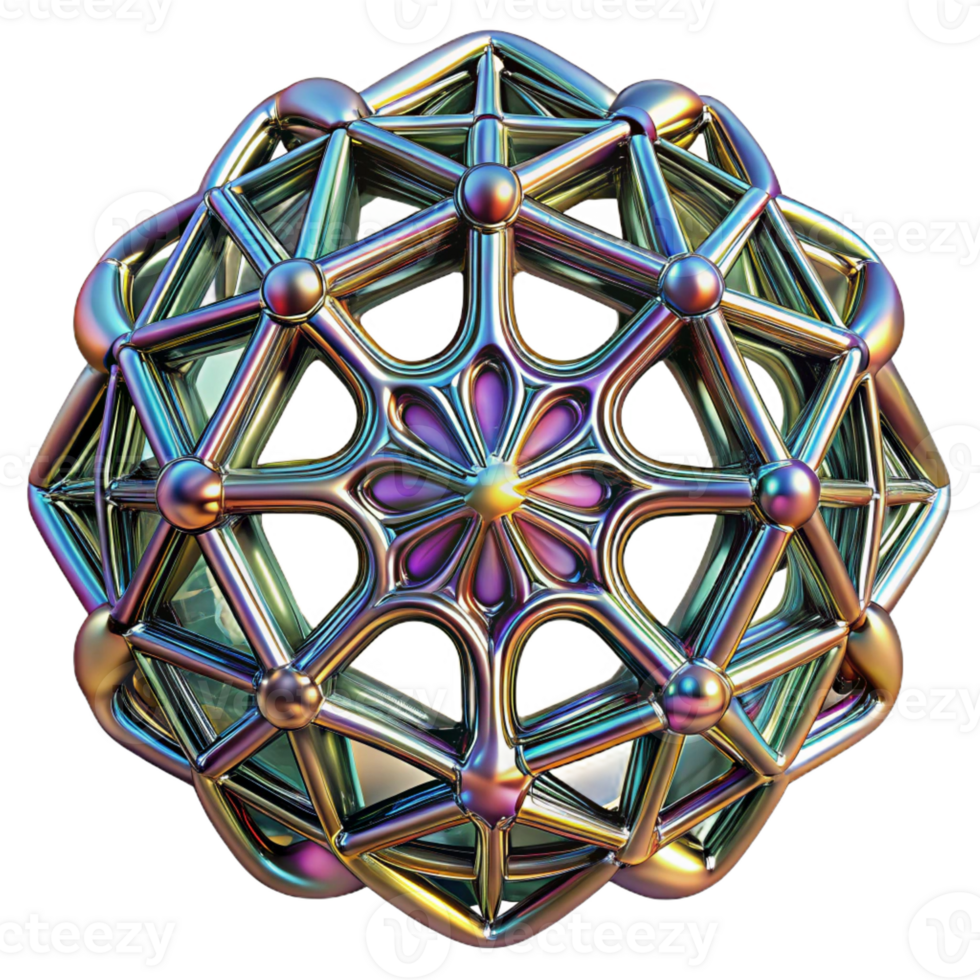 stunning rustic A network of intricate, fractal patterns etched onto a metallic surface, reflecting a rainbow of colors, under harsh, directional light 4K png