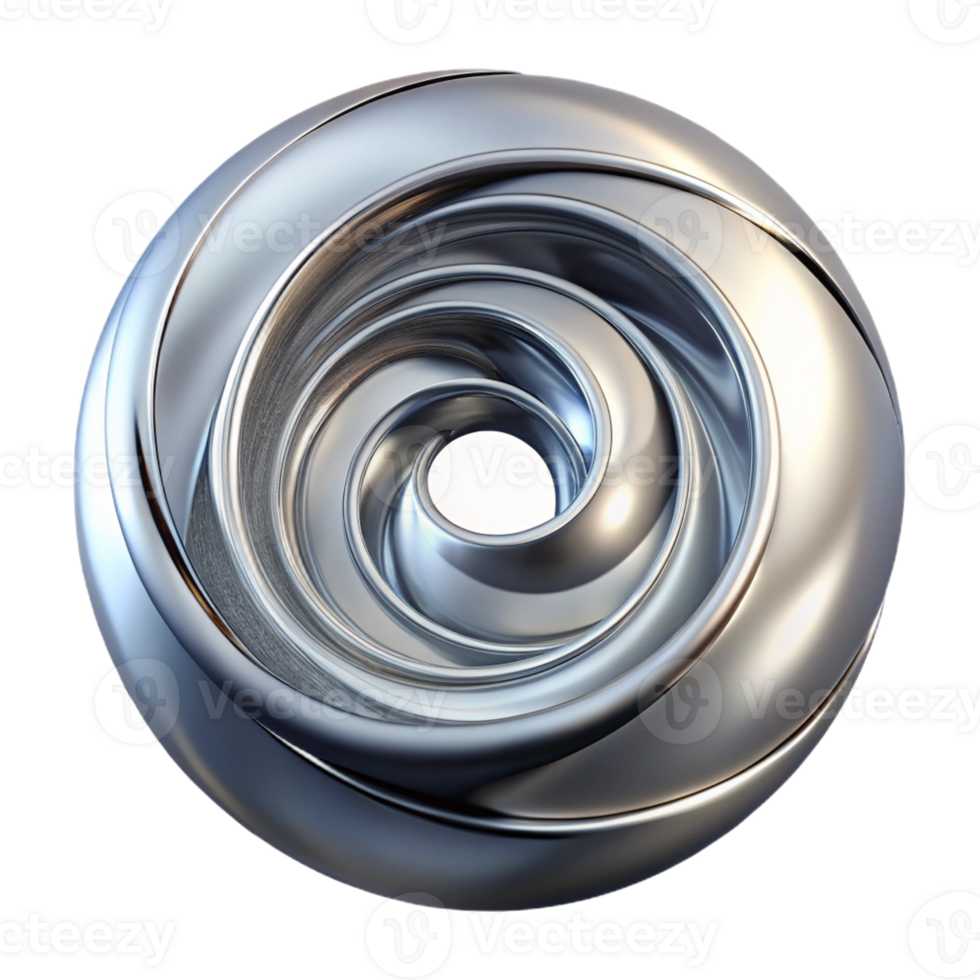 extraordinary contemporary A swirling vortex of liquid metal, chrome and silver, illuminated by a single, sharp spotlight from below premium png