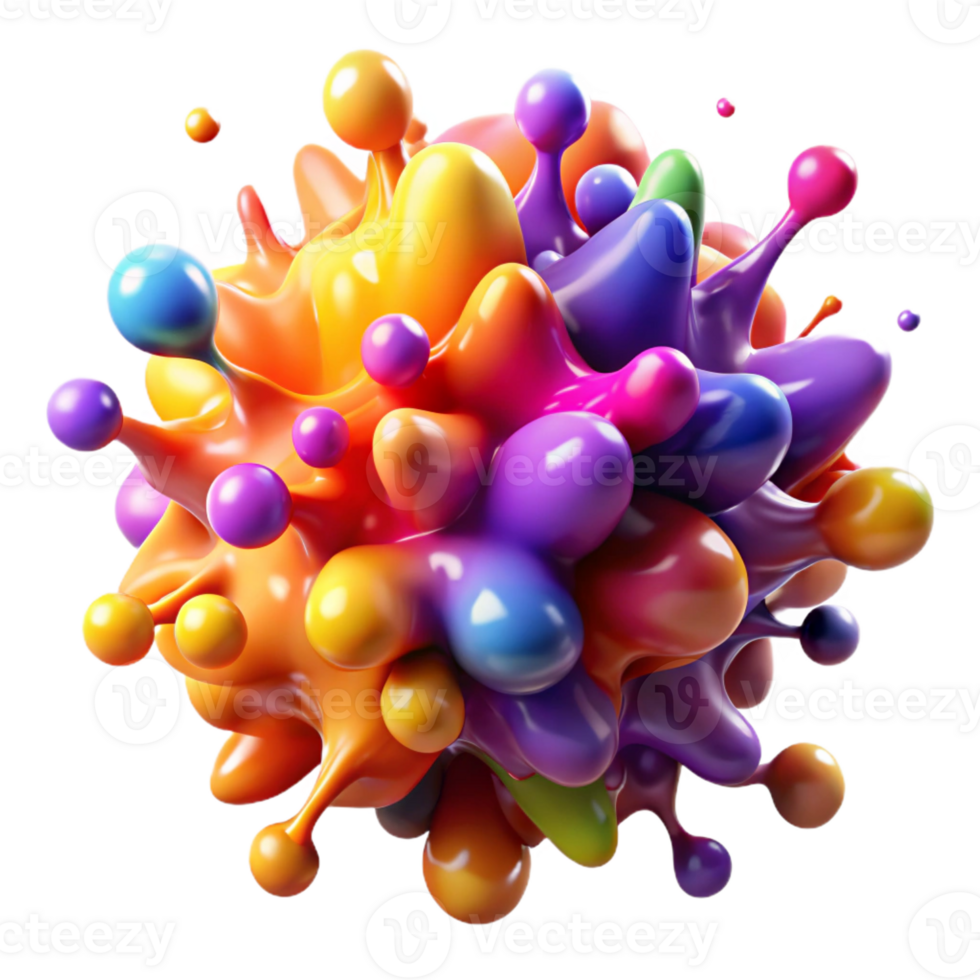beautiful traditional A chaotic explosion of colorful paint splatters, suspended in mid-air, lit by a warm, ambient glow original png