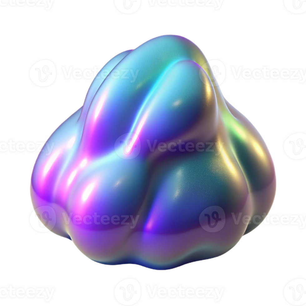 vibrant vintage A single, large, amorphous blob of iridescent slime, lit from within by a pulsating light genuine png