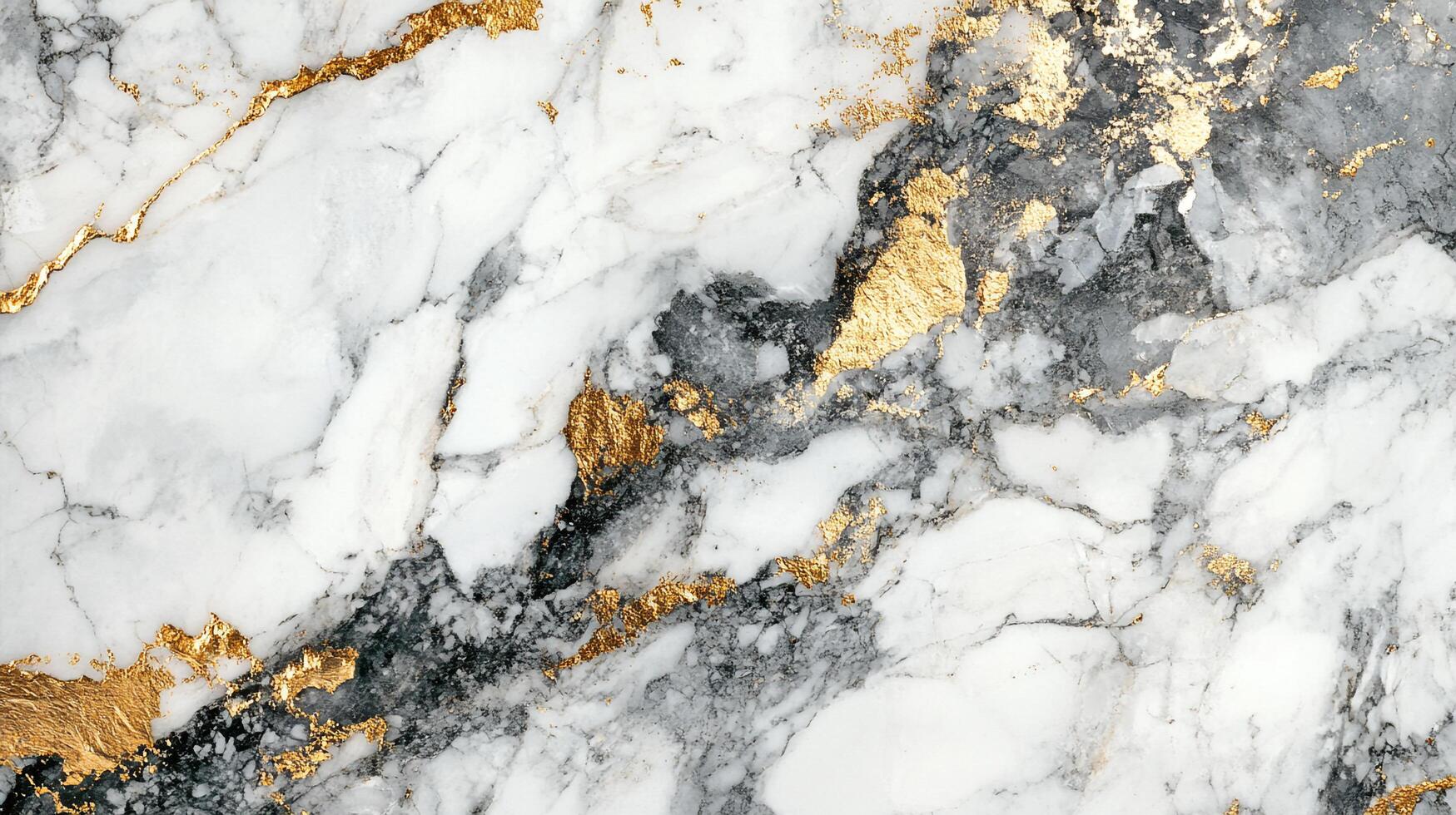 Elegant marble texture featuring white and gray swirls accented with rich gold, creating a luxurious and sophisticated aesthetic. photo