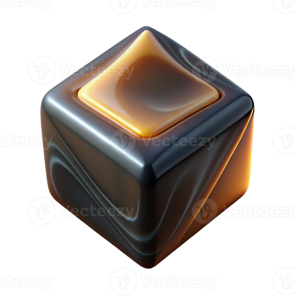 beautiful abstract A single, levitating cube of polished onyx, emitting a subtle, internal glow, with sharp, defined edges and a minimalist aesthetic original png