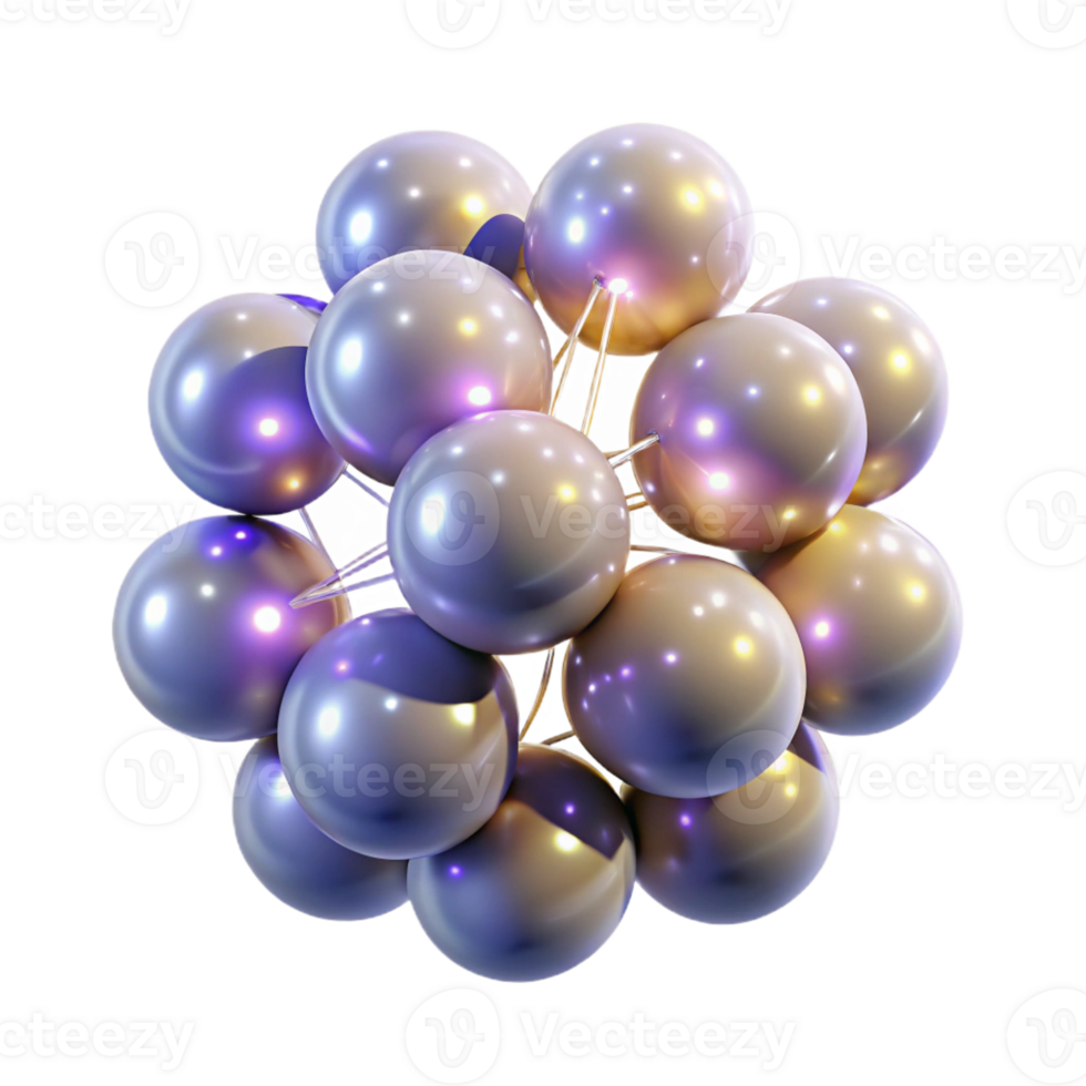 serene creative A cluster of luminous orbs, connected by thin, glowing filaments, with a soft, ethereal glow and a cosmic atmosphere high quality png