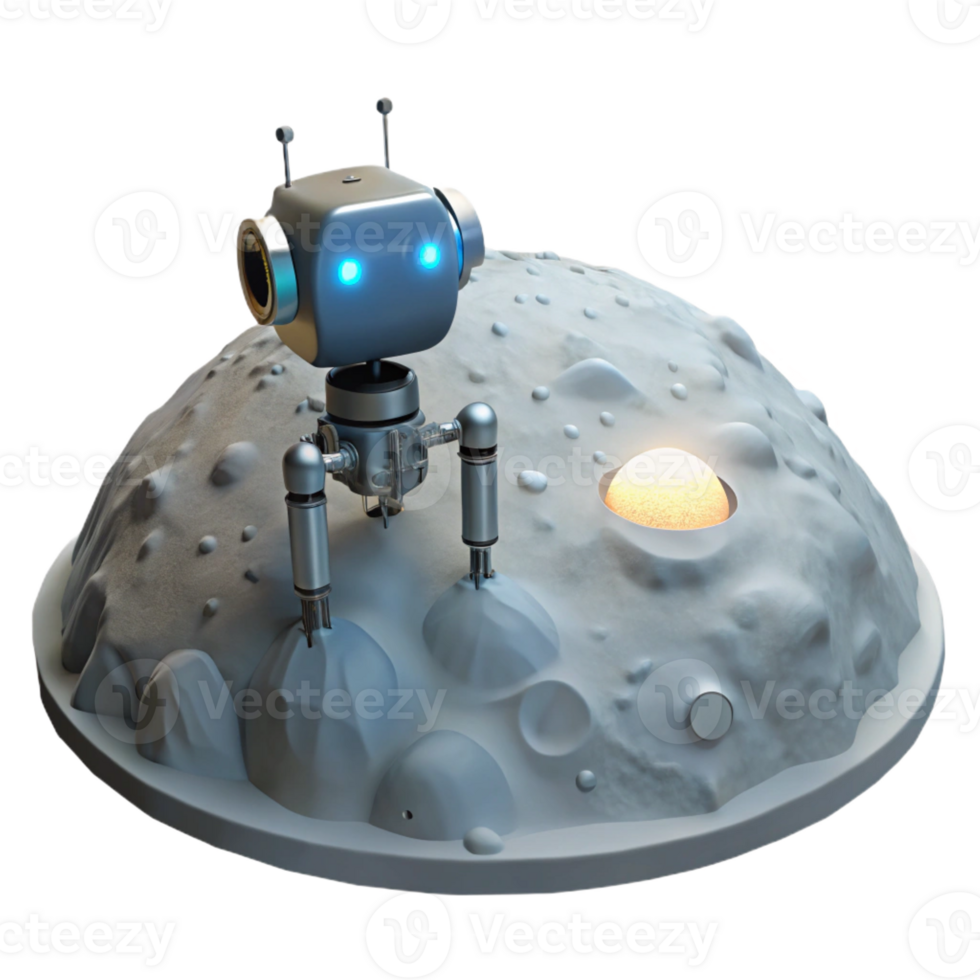 elegant creative A lone, robotic probe, exploring the surface of a desolate, icy planet, illuminated by the faint light of a distant star. Photorealistic, minimalist style professional png