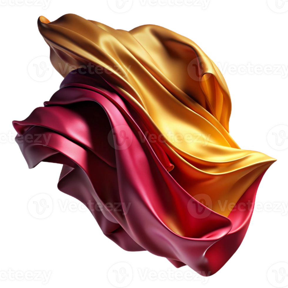 extraordinary classic A digital rendering of flowing fabric, in shades of crimson and gold, illuminated by a dramatic, chiaroscuro lighting, Baroque style, 4K png