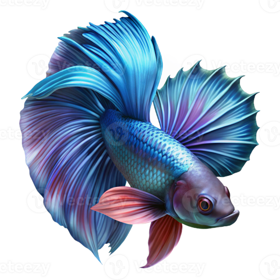 dramatic rustic A vibrant betta fish flaring its fins, intricate detail, dark background, macro photography style exclusive png